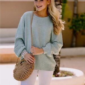 Elegant Mint Crew Neck Sweater